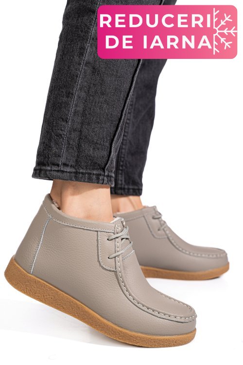 Ghete grey piele naturala 9sp602-2