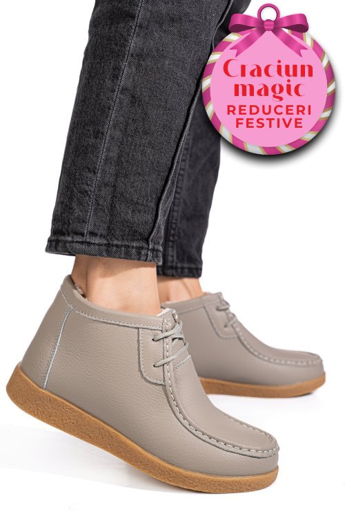 Ghete grey piele naturala 9sp602-2