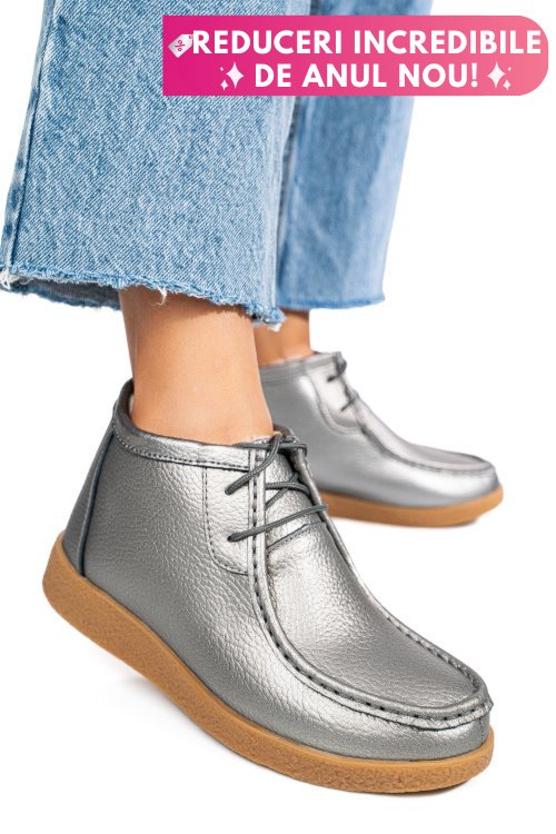 Ghete dark grey piele naturala 9sp602-2