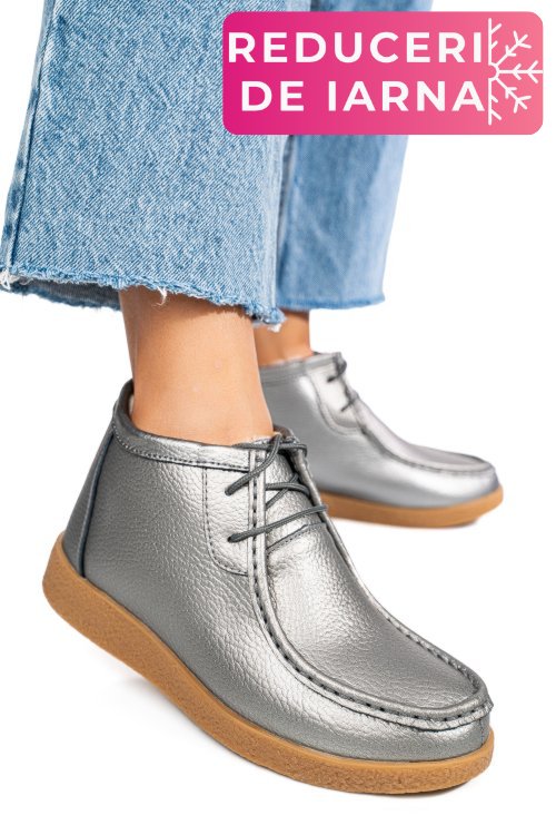 Ghete dark grey piele naturala 9sp602-2