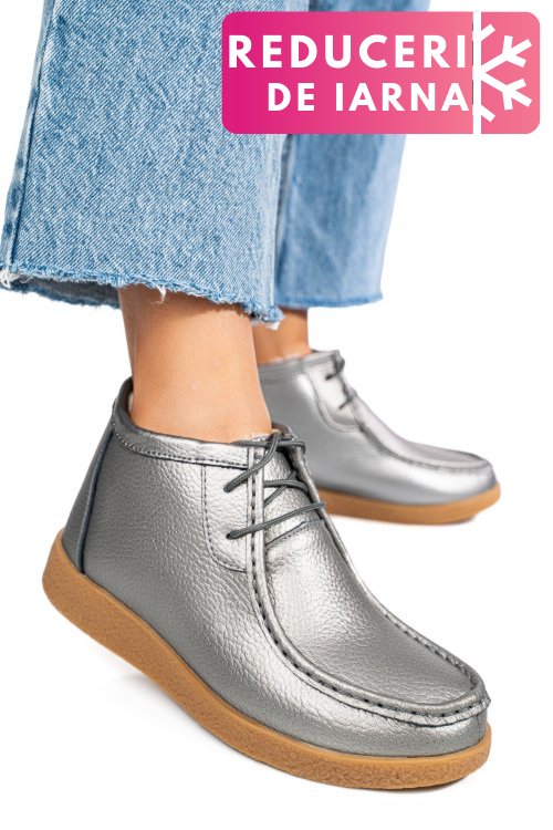 Ghete dark grey piele naturala 9sp602-2