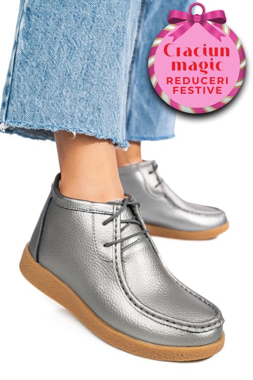 Ghete dark grey piele naturala 9sp602-2