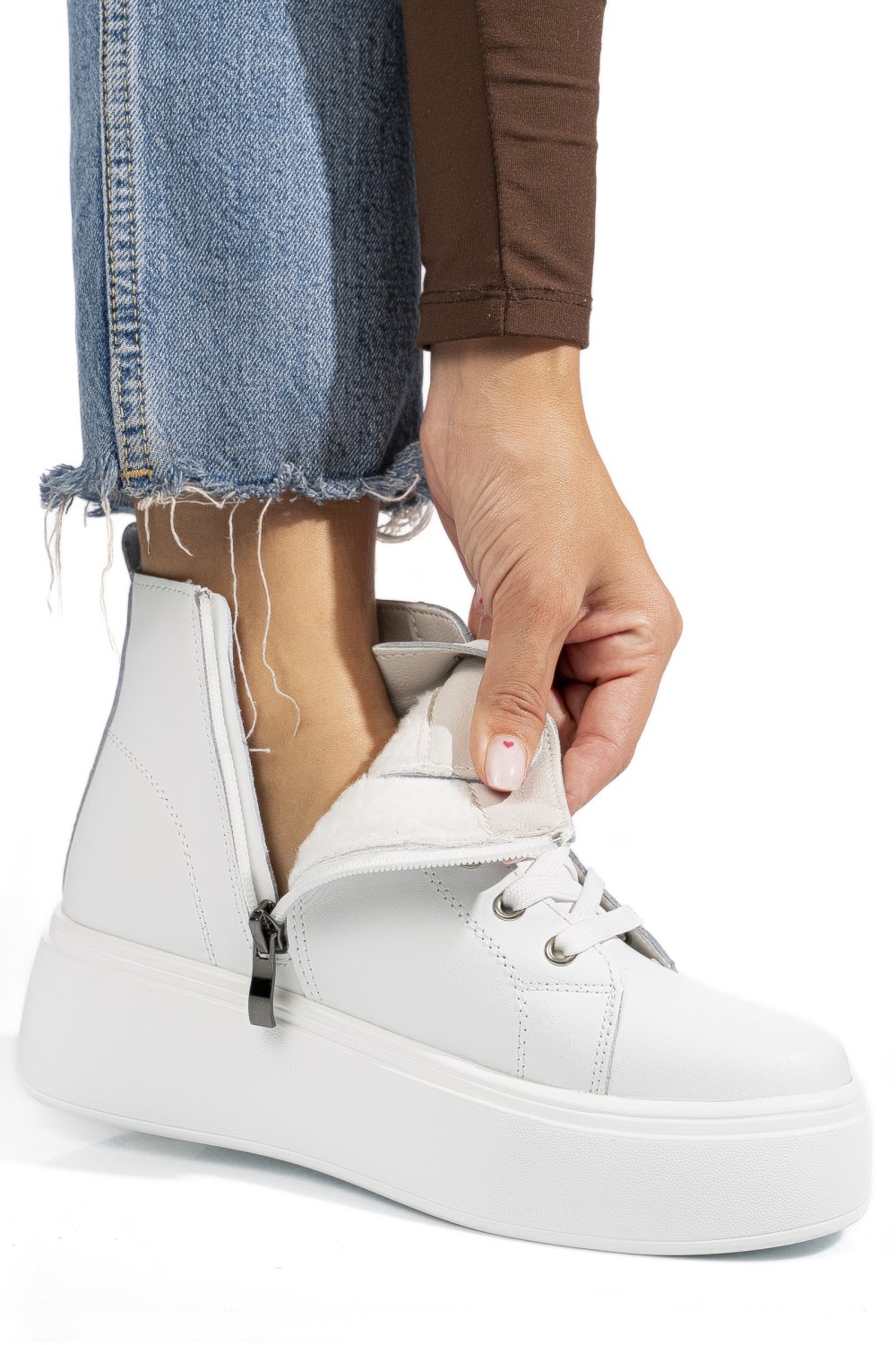 GHETE ALBE PIELE NATURALA TSP7022