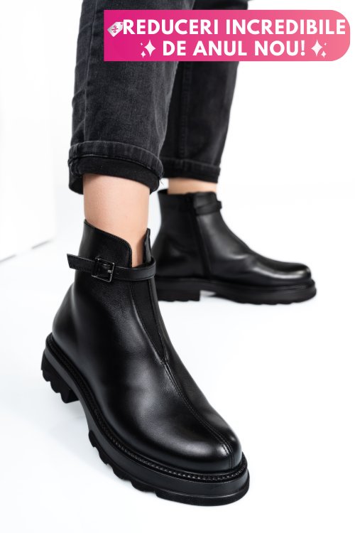 Ghete negre piele naturala 4s7730