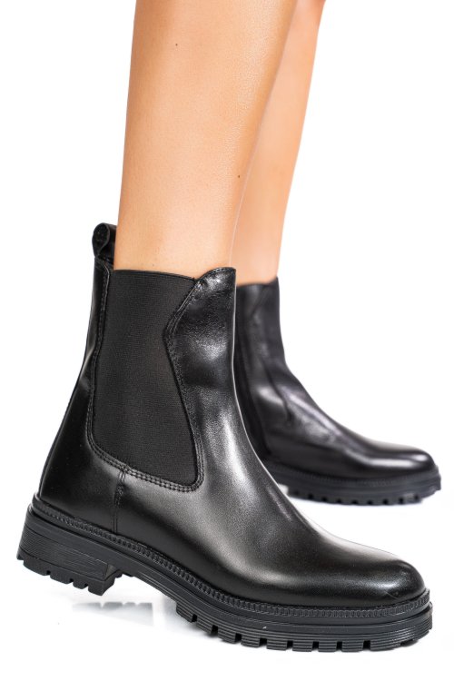 Ghete dama piele naturala negre ws77h54h17