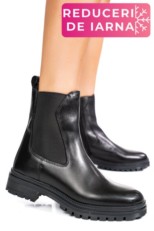 Ghete dama piele naturala negre ws77h54h17