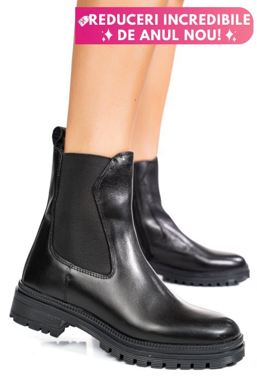 Ghete dama piele naturala negre ws77h54h17