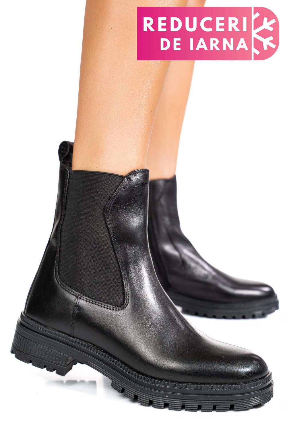 GHETE DAMA PIELE NATURALA NEGRE WS77H54H17