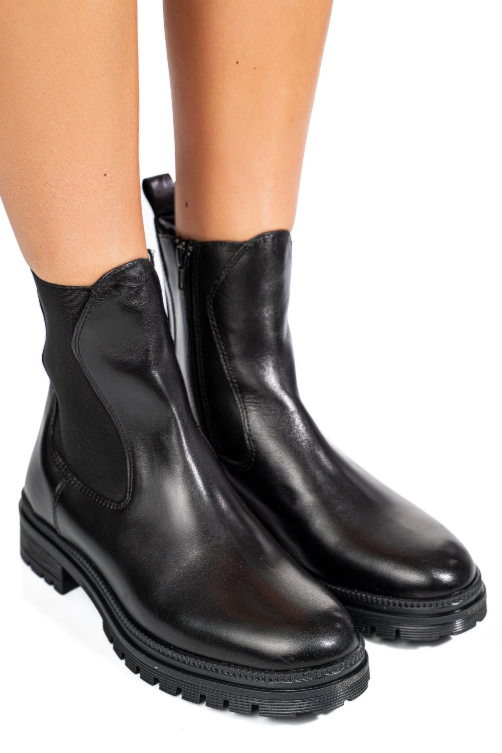 GHETE DAMA PIELE NATURALA NEGRE WS77H54H17