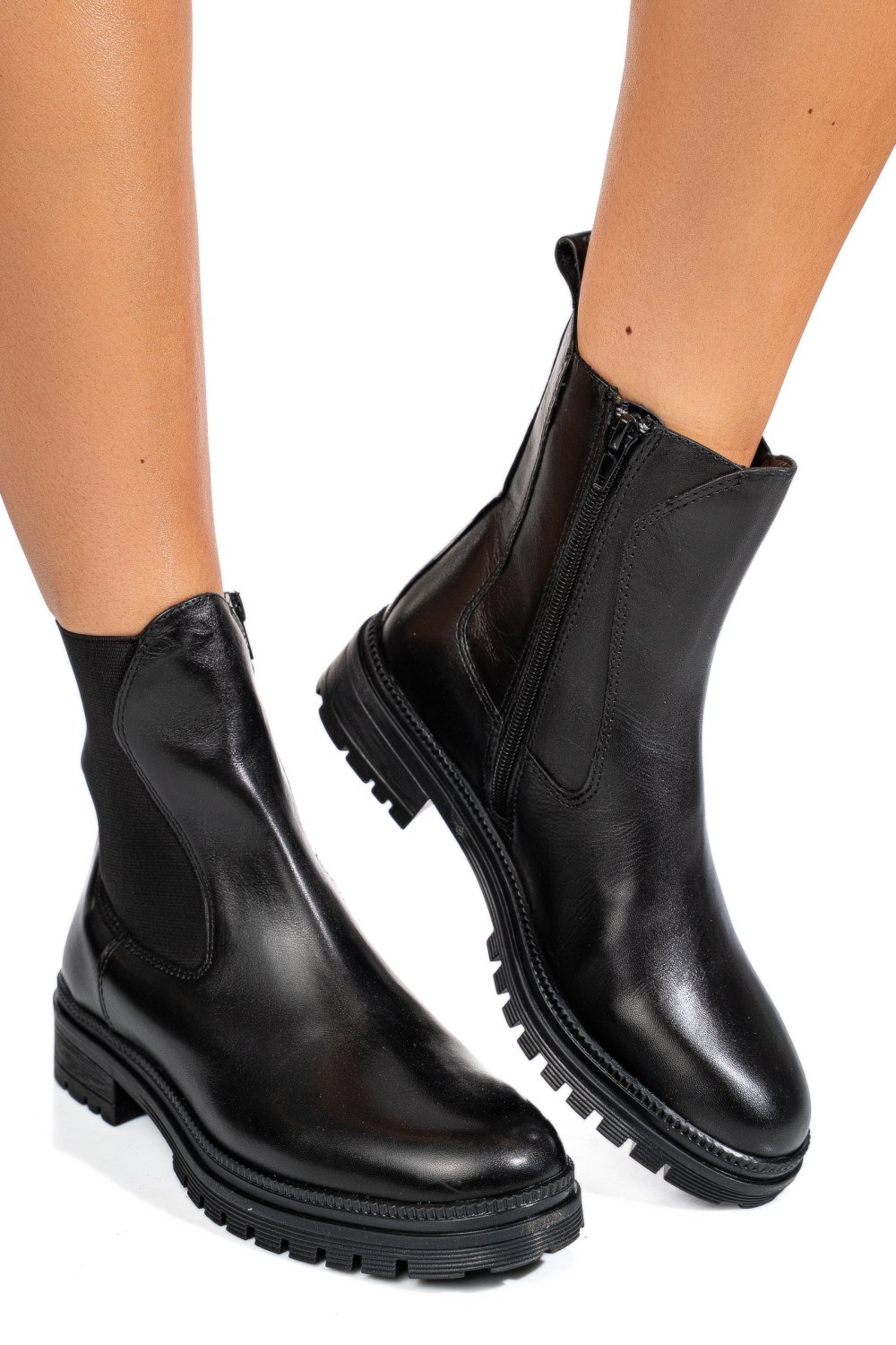 GHETE DAMA PIELE NATURALA NEGRE WS77H54H17