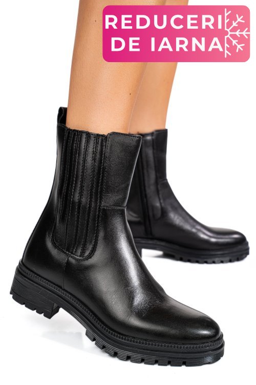 Ghete dama piele naturala negre ws77h54h18