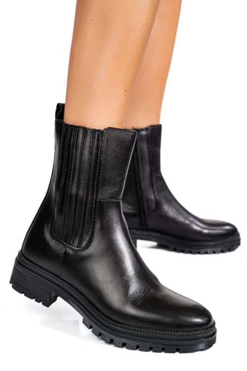 Ghete dama piele naturala negre ws77h54h18