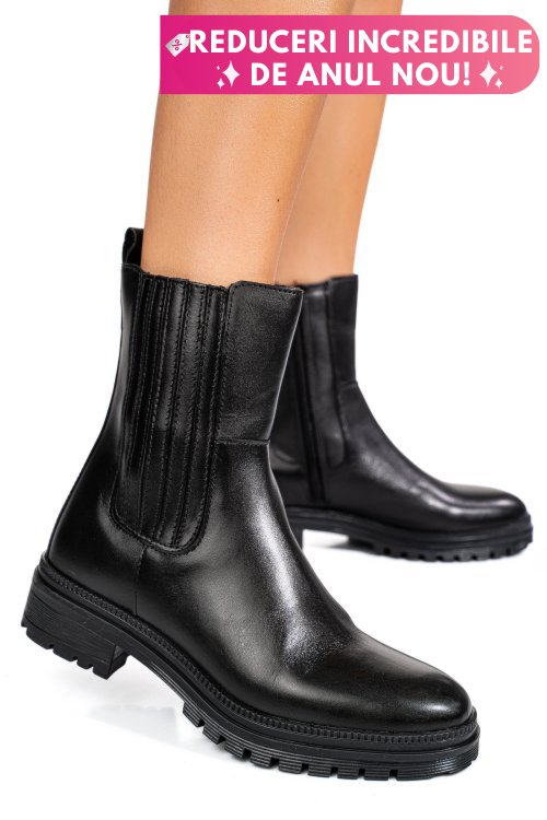 Ghete dama piele naturala negre ws77h54h18