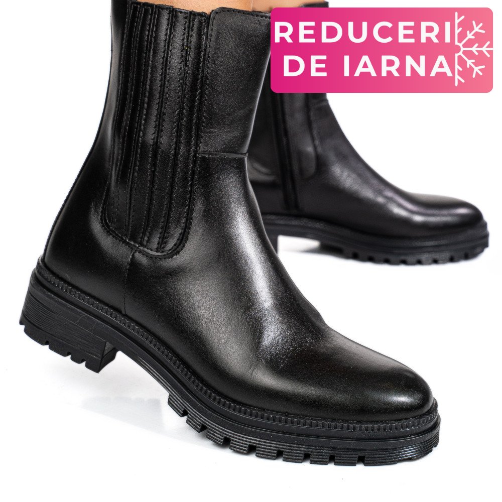 GHETE DAMA PIELE NATURALA NEGRE WS77H54H18