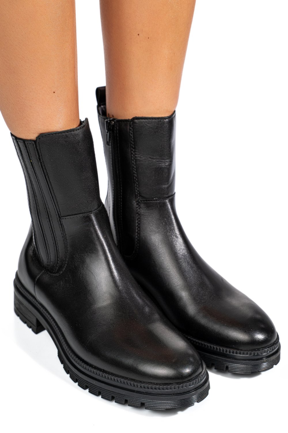 GHETE DAMA PIELE NATURALA NEGRE WS77H54H18