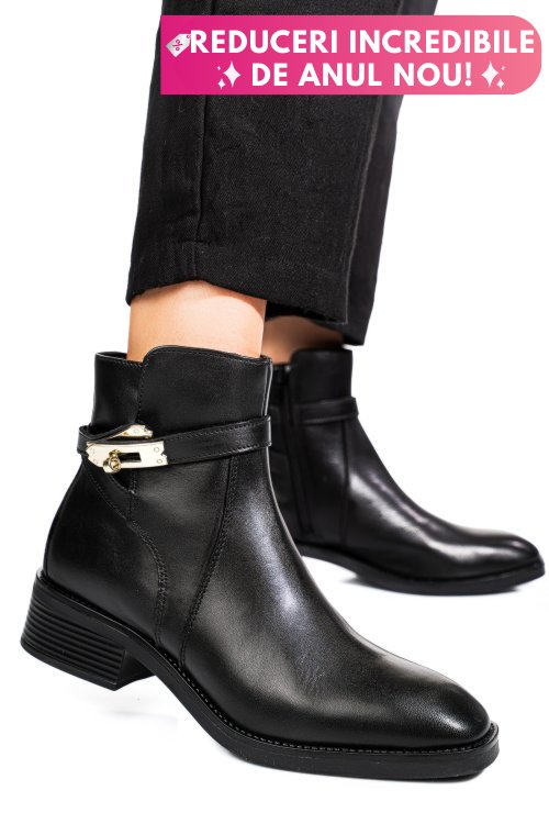 Ghete negre piele naturala vb224207