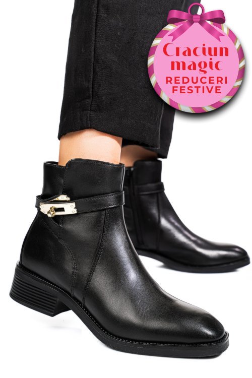 Ghete negre piele naturala vb224207