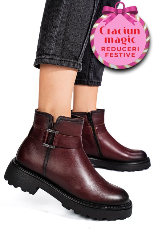 Ghete dama imblanite piele naturala visinii 4s7734