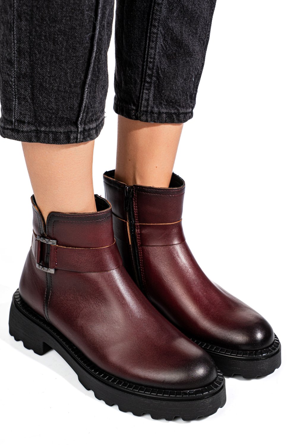 GHETE DAMA IMBLANITE PIELE NATURALA VISINII 4S7734