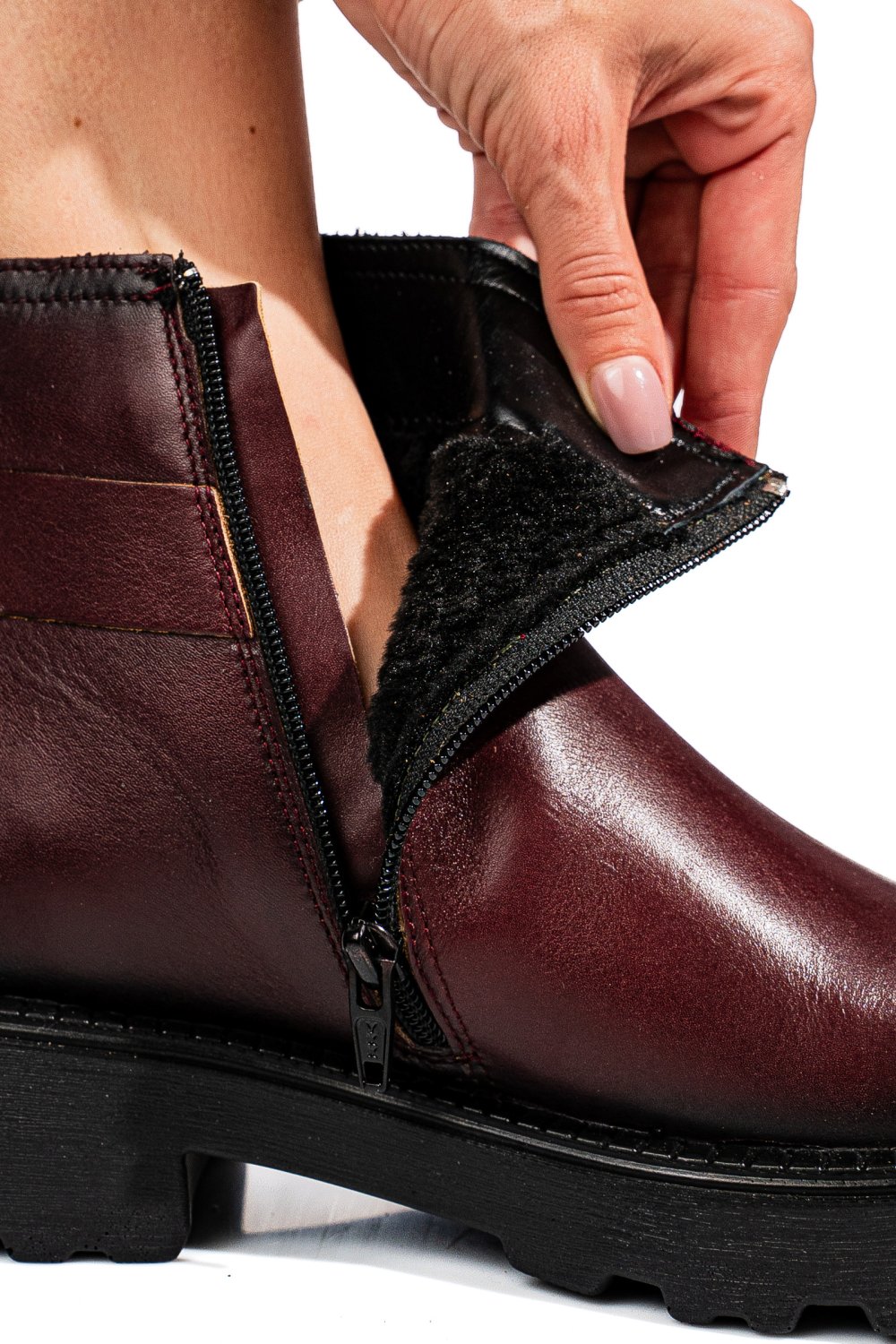 GHETE DAMA IMBLANITE PIELE NATURALA VISINII 4S7734