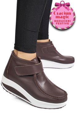 GHETE DARK BROWN PIELE NATURALA ASP386