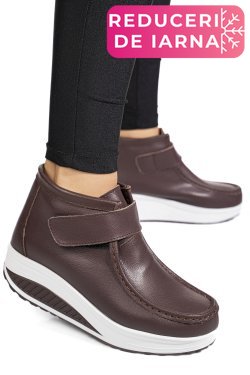 GHETE DARK BROWN PIELE NATURALA ASP386
