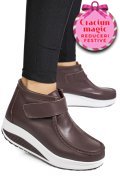 GHETE DARK BROWN PIELE NATURALA ASP386