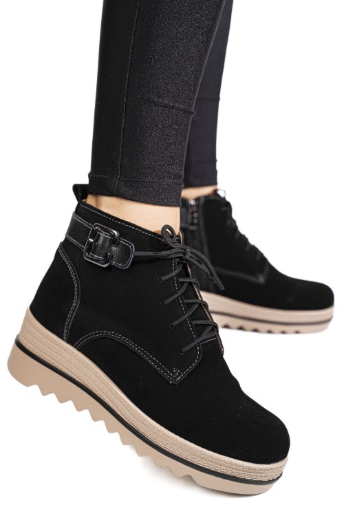 Ghtete negre piele naturala intoarsa 2sp0211a