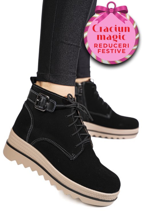 Ghtete negre piele naturala intoarsa 2sp0211a