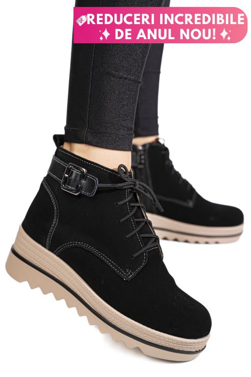 Ghtete negre piele naturala intoarsa 2sp0211a