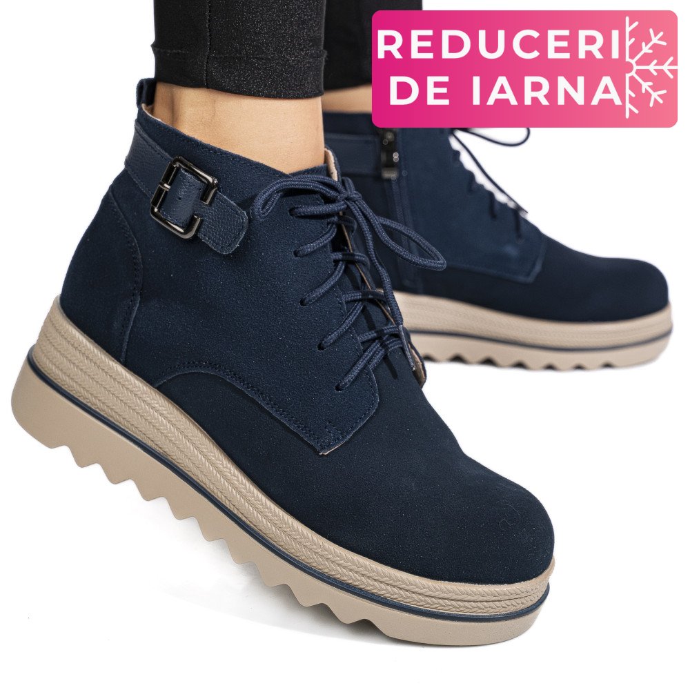 GHETE  BLEUMARIN PIELE NATURALA INTOARSA 2SP0211A