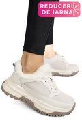 PANTOFI SPORT BEJ PIELE NATURALA FSP001875