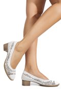 PANTOFI  ALBI PIELE NATURALA APCK4000