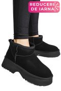 GHETE NEGRE PIELE NATURALA INTOARSA 1S77274