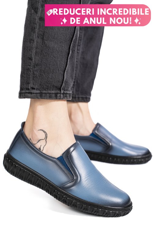 Pantofi bleumarin piele naturala 0pc86