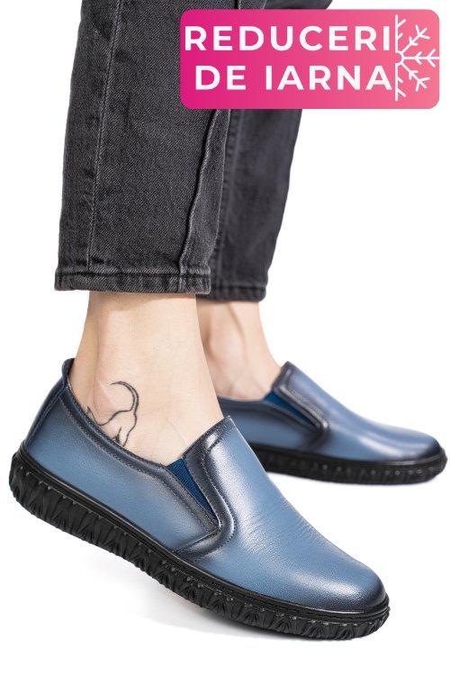 Pantofi bleumarin piele naturala 0pc86