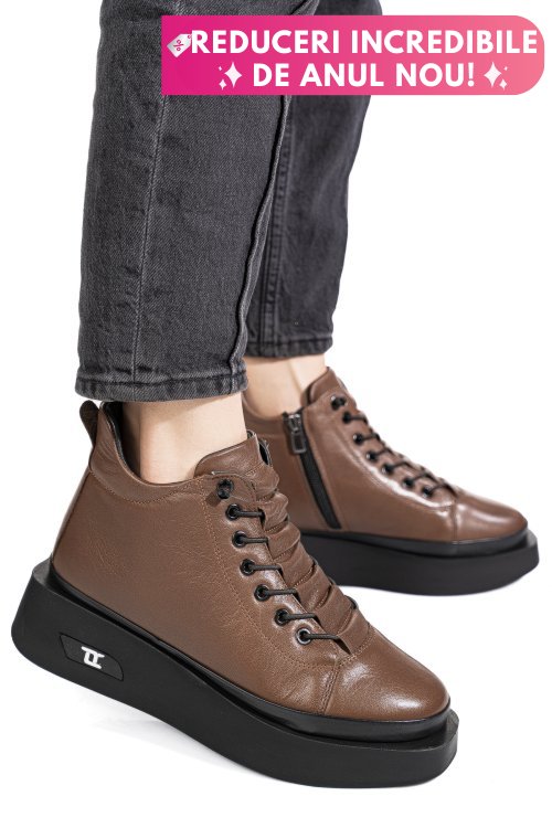 Ghete maro piele naturala 3pc113