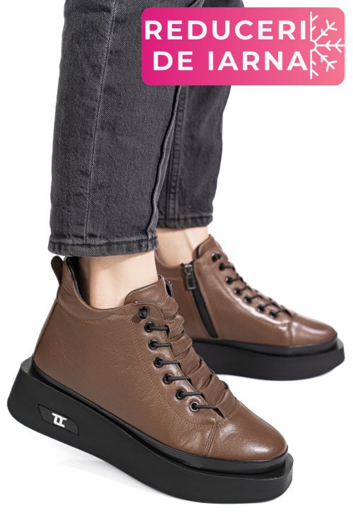 Ghete maro piele naturala 3pc113