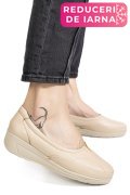 PANTOFI BEJ PIELE NATURALA 0PC5MM