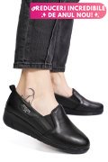 PANTOFI NEGRI PIELE NATURALA 0PC3AKA