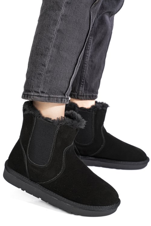 Cizme negre piele naturala is771421