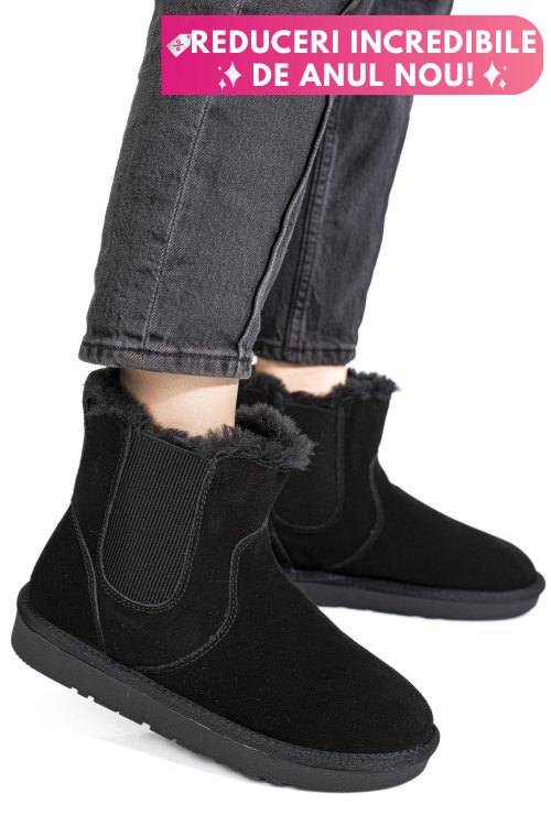 Cizme negre piele naturala is771421