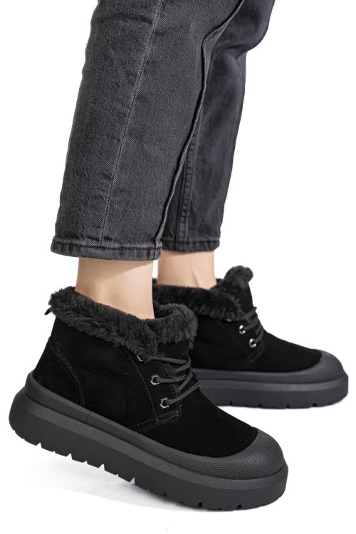 Ghete negre piele naturala is771400