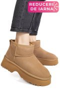 GHETE CAMEL PIELE NATURALA INTOARSA 1S77274