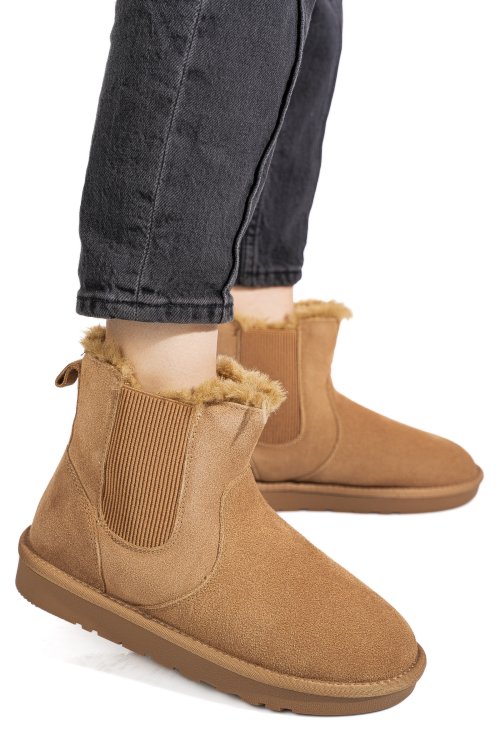 Cizme camel piele naturala is771421