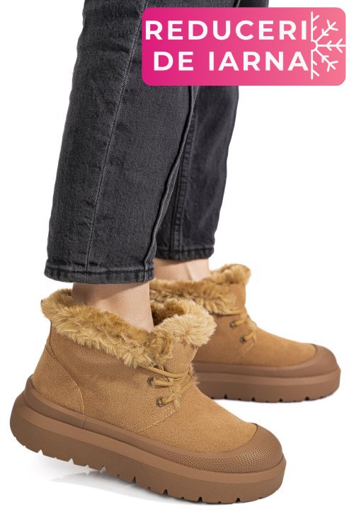 Ghete camel piele naturala is771400