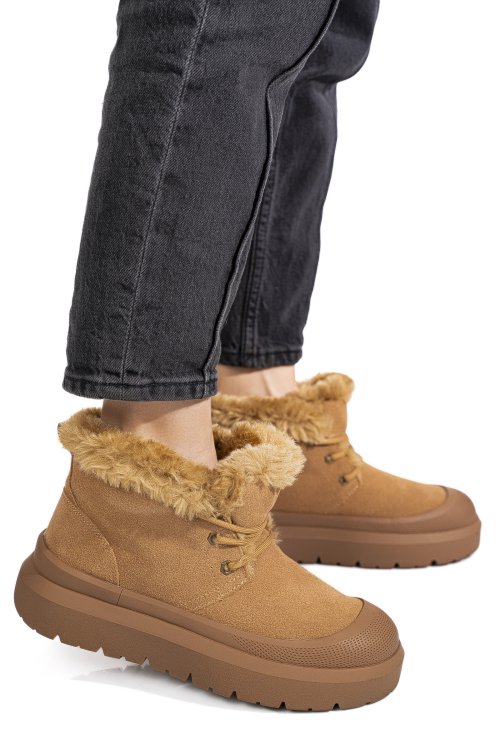 Ghete camel piele naturala is771400