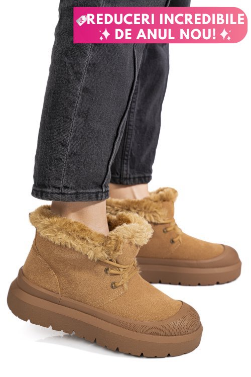 Ghete camel piele naturala is771400