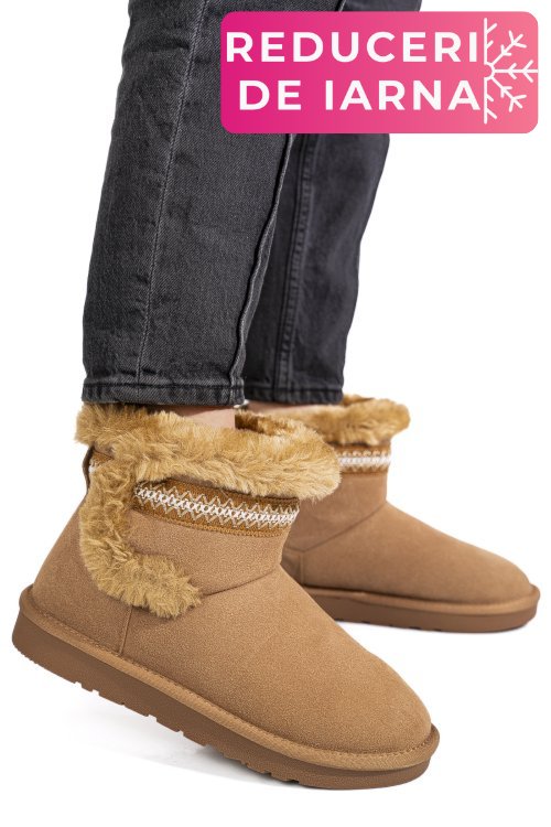Cizme camel piele naturala intoarsa is771214