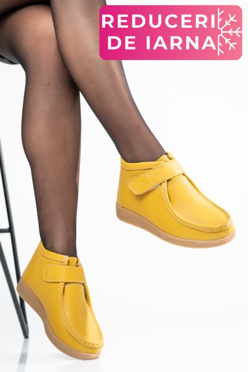 Ghete yellow piele naturala 9sp601-1
